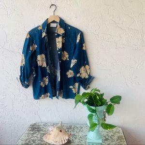 Chambray Pop Floral Top